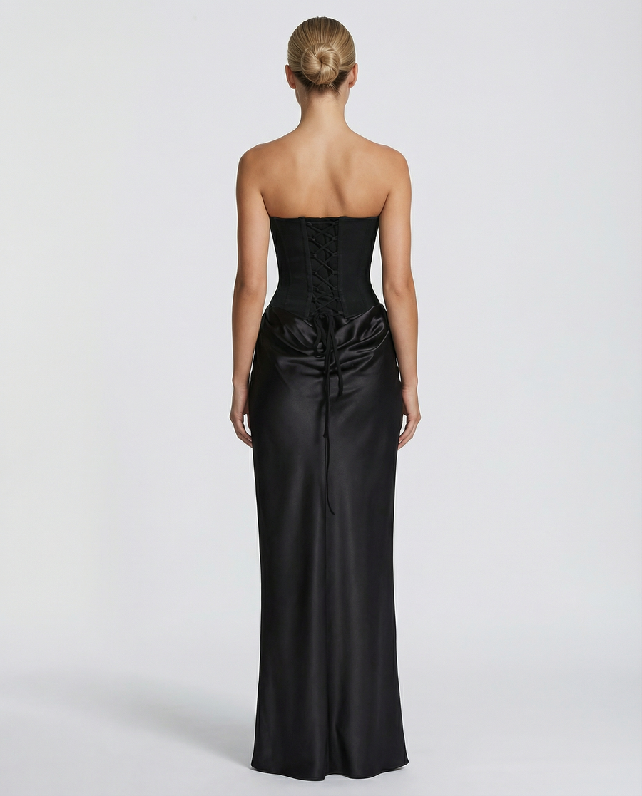 Phoebe | Satin Corset Maxi Dress Formal