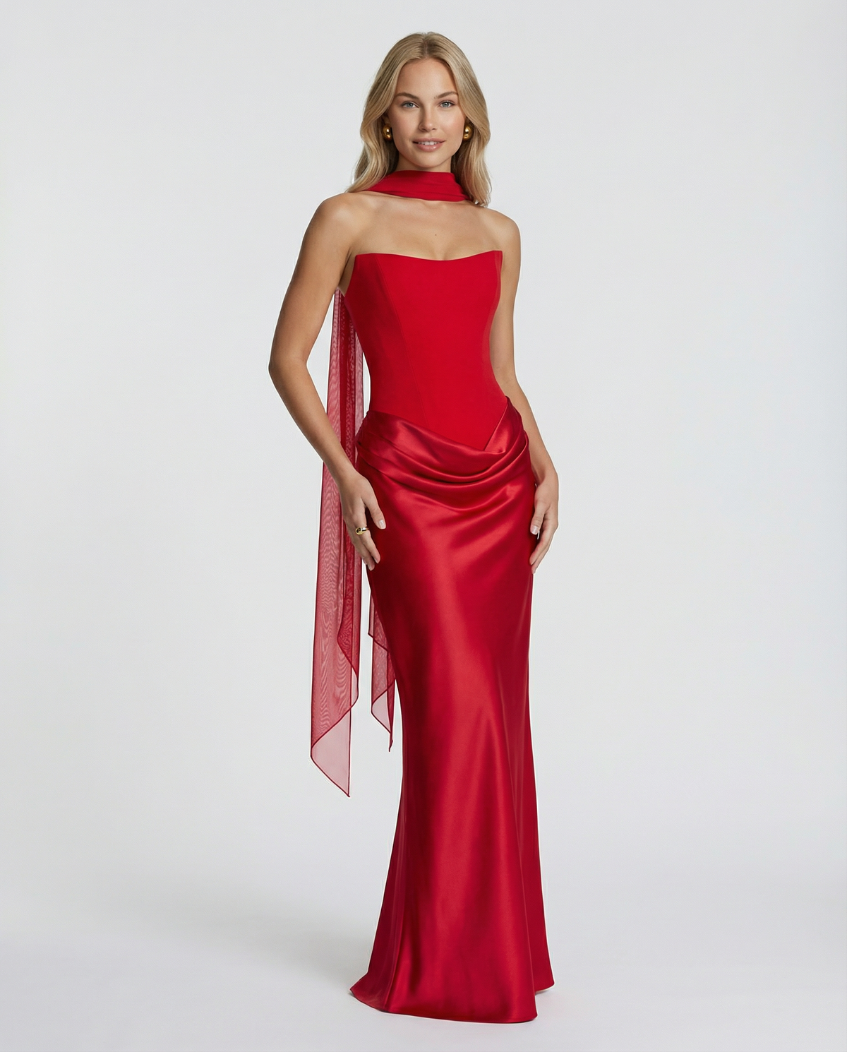 Phoebe | Satin Corset Maxi Dress Formal