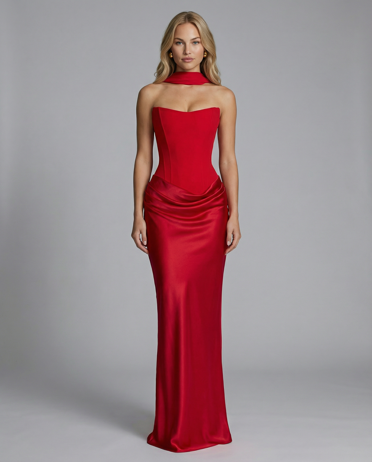 Phoebe | Satin Corset Maxi Dress Formal