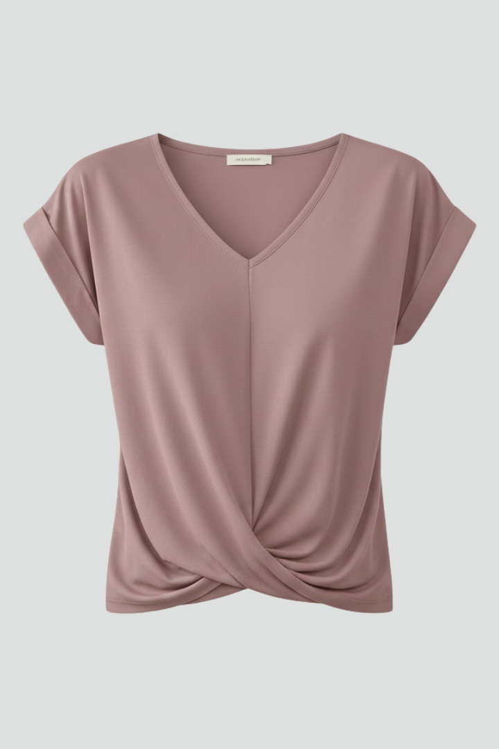 Scarlett | Twist Front V Neck Top